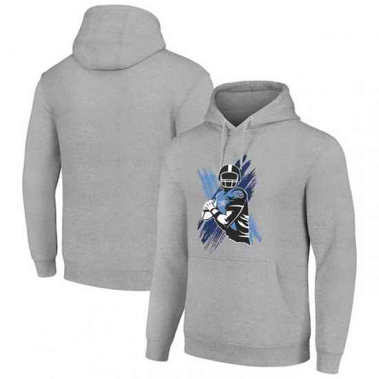 Men Starter Heather Gray Tennessee Titans Player X Fleece Pullover Hoodie
